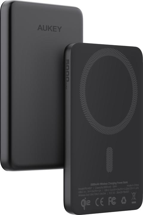 Produktbild Aukey MAG FUSION SLIM - Powerbank (5000 mAh, 18 W, 18 Wh)