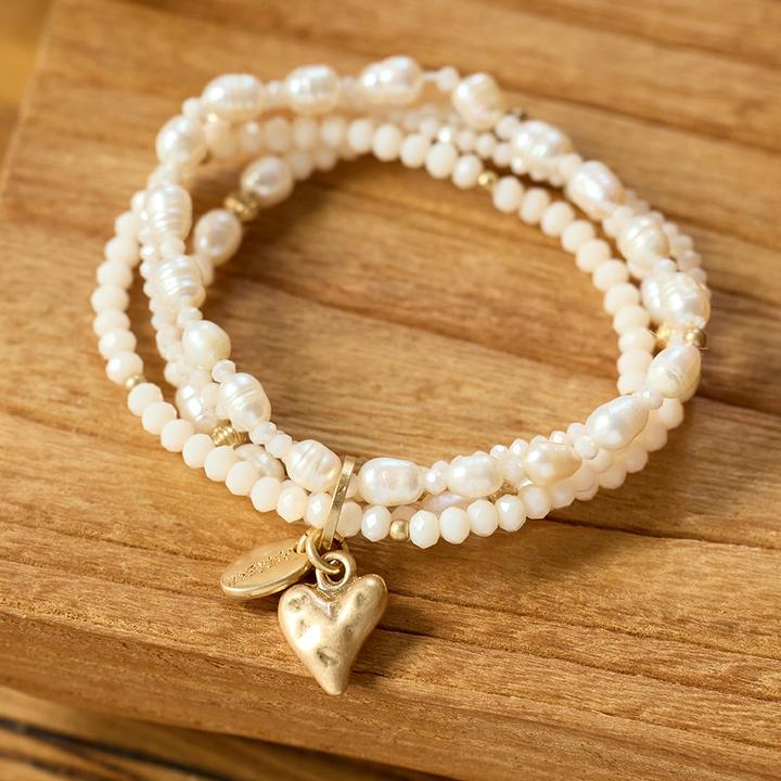 Immagine prodotto Andreani Bracciale con quarzo rosa autentico (8 cm, Pietre)