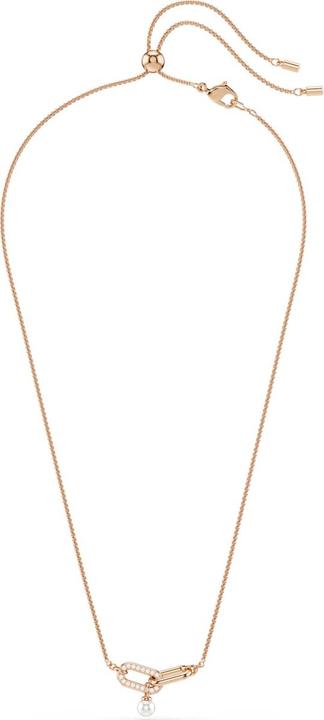Actual product image Swarovski Constella Halskette Kristallperle Rundschliff Weiss Roségold Legierungsschicht (Swarovski Metal)
