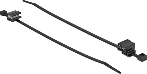 Produktbild Delock Kabelbinder mit Befestigungsclip L 200 x B 4,8 mm schwarz 50 Stück (Kunststoffkabelbinder, 200 mm, 50 Stk.)