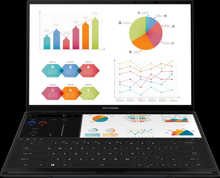 Actual product image ASUS Zenbook Pro 14 Duo OLED (14", Intel Core Ultra 9 185H, 32 GB, 1000 GB, CH)