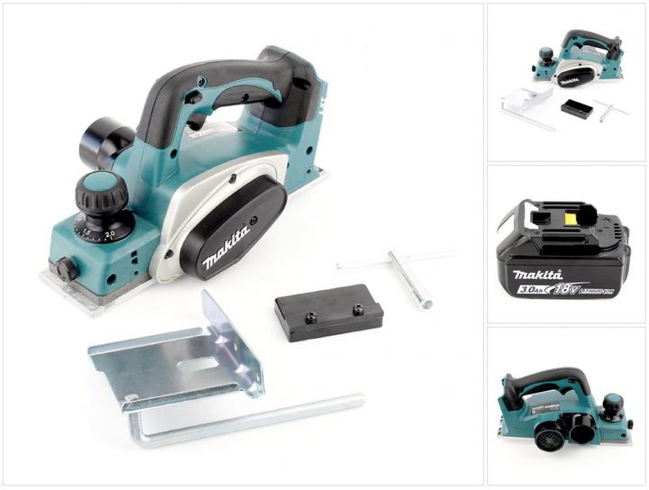 Actual product image Makita BKP 180 18V Li-ion battery planer + 1x BL1830 B battery