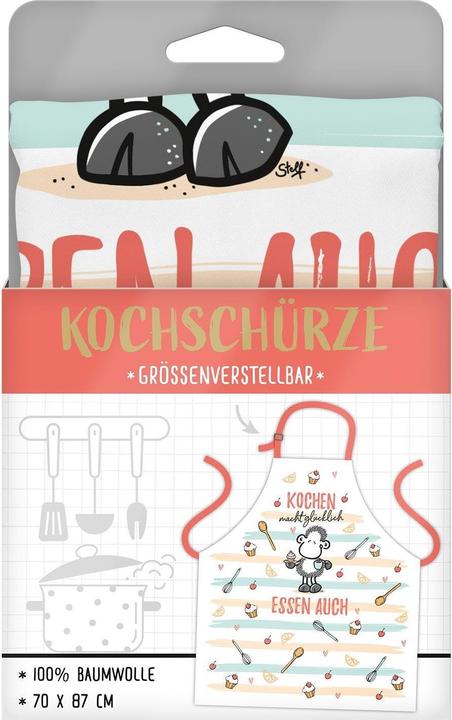 Produktbild Sheepworld Kochschürze Kochen macht glücklich – essen auch! Mehrfarbig