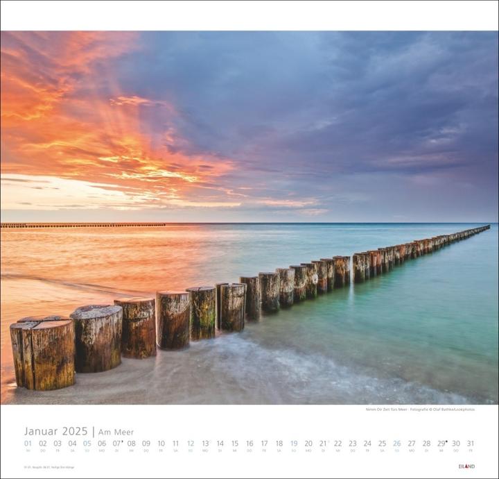 Image du produit Au bord de la mer Edition Calendrier 2025 - Sable, vent et vagues (48 x 46 cm, Couverture rigide, Allemand)
