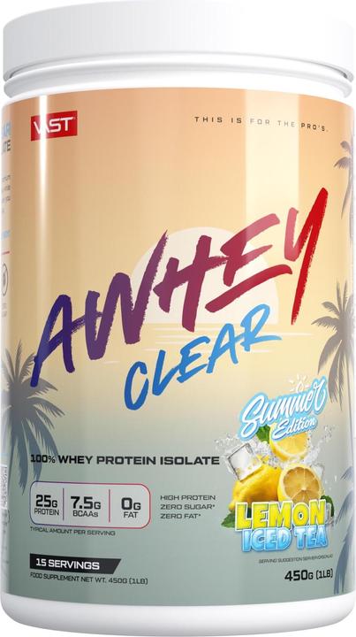 Actual product image Vast AWHEYClear Dose: 450g, Lemon Iced Tea, Produktionsland (Iced tea, Lemon-Lime, 1 pcs., 450 g)