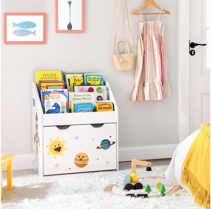 Immagine prodotto Songmics Scaffale per bambini bianco 62,5 x 29,5 x 70,0 cm