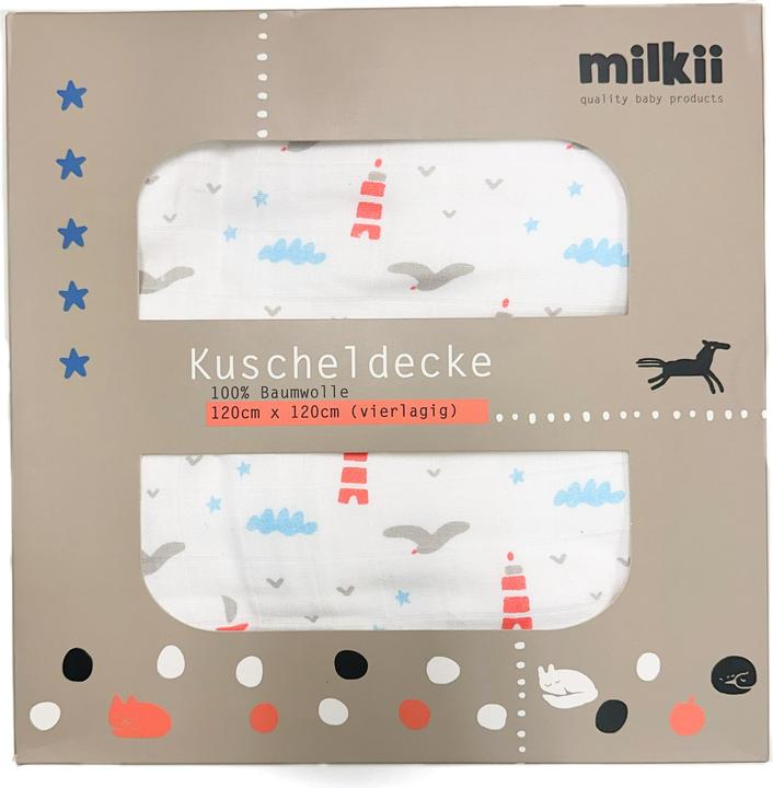Produktbild Milkii Kuscheldecke aus 100% Musselin-Baumwolle, Auf dem Meer