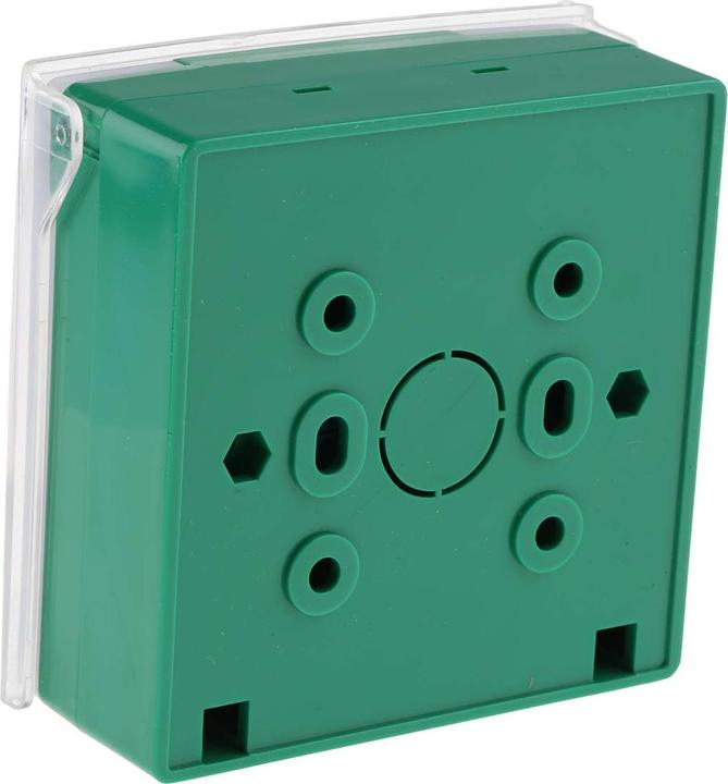 Actual product image Rs Pro Green Manual call point for emergency exit release, knob, call point for emergency shutdown, D 25 mm
