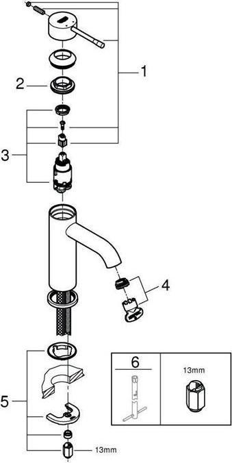Actual product image Grohe Single lever basin mixer ESSENCE Slim smooth body Cool Sunrise brushed