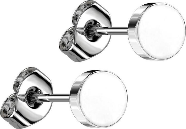 Image du produit Star Piercing Threadless clous d'oreille disque argenté (Titane G23, sans laiton)