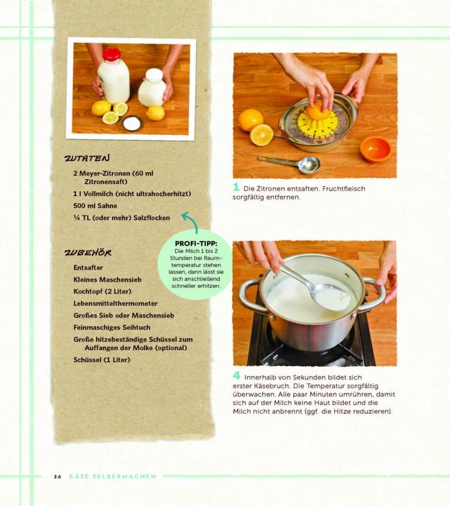 Actual product image Käse selbermachen in nur 1 Stunde (German, Claudia Lucero, 2015)