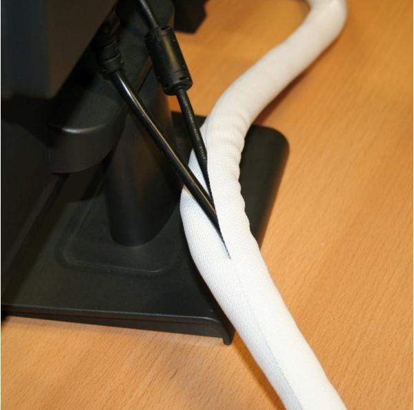 Produktbild Value SNAP Gewebeschlauch für Kabel, 25m, weiss (Kabelschlauch, 2500 cm)