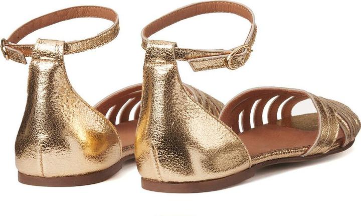 Actual product image La Redoute Collections Leather sandals with ankle strap (42)