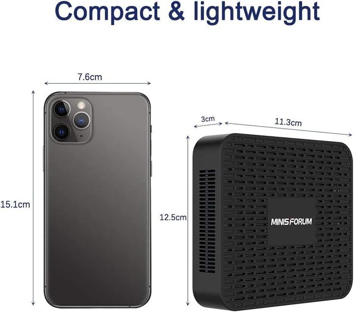 Actual product image Minisforum Mini PC GK50-256GB (Intel Celeron J4125, 8 GB, 256 GB, UHD Graphics 600, Intel UHD Graphics)
