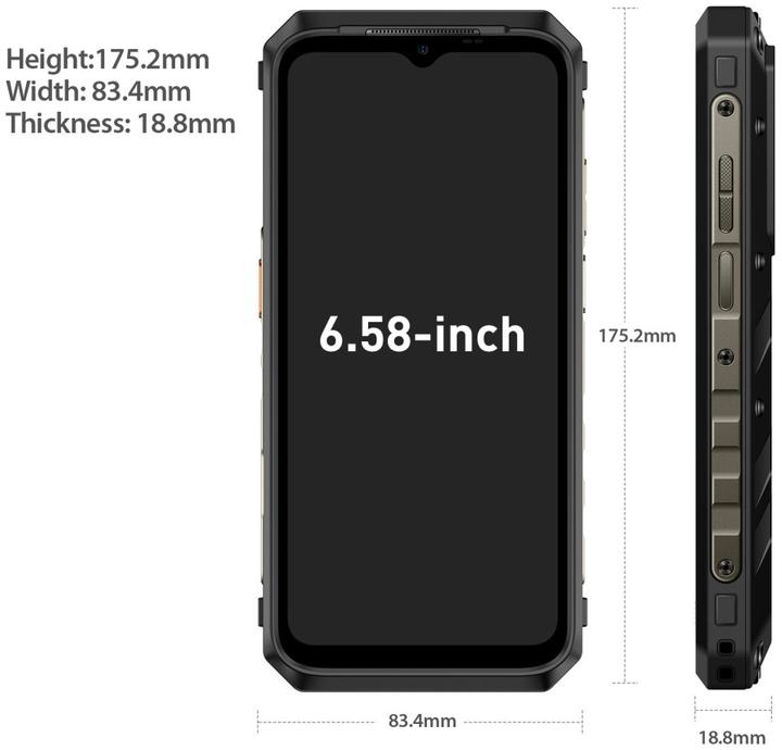 Actual product image Ulefone Power Armor 18 Ultra (512 GB, Black, 6.58", Dual SIM, 108 Mpx, 5G)