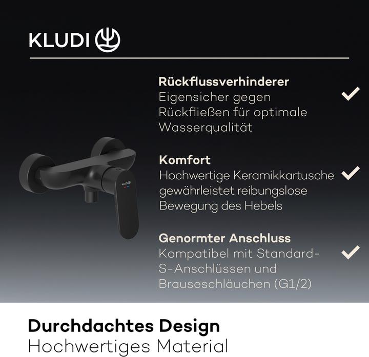 Actual product image Kludi X1 Surface-mounted shower mixer, single lever shower mixer