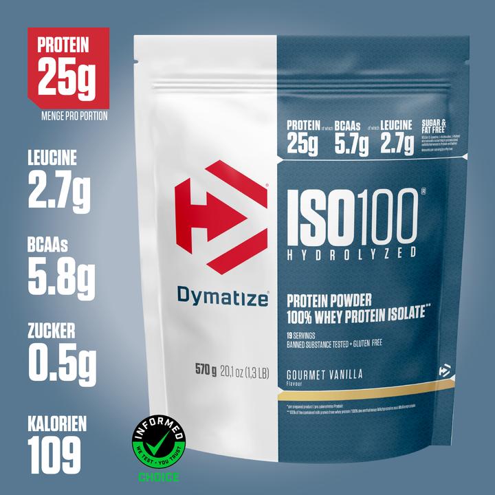 Immagine prodotto Dymatize ISO 100 Idrolizzato (Vaniglia, 1 pz., 570 g)