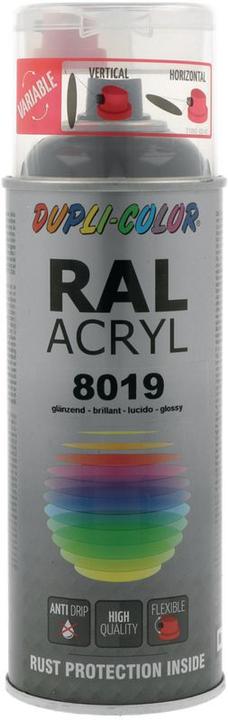 Image du produit Dupli-Color Peinture acrylique brillant RAL 8019 brun gris (gris-brun, 0.40 l)