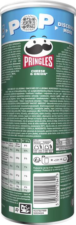 Valeurs nutritives et ingrédients Pringles Cheese & Onion 165g (165 g)