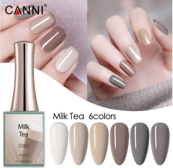 Immagine prodotto Canni Vernice Gel Tè Latte C064 UV/LED (Grigio, Smalto per unghie effetto gel)