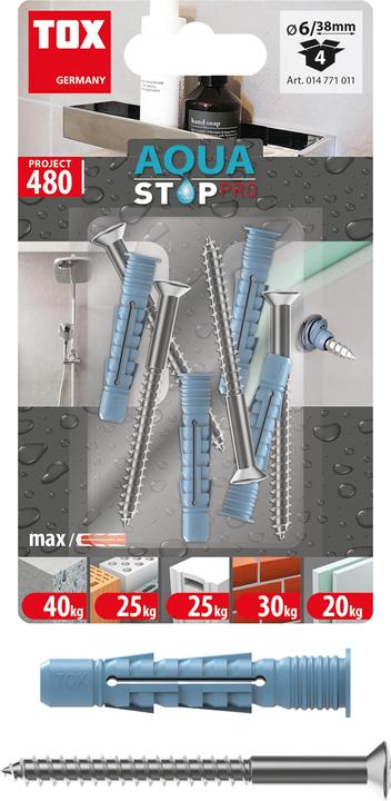 Produktbild Tox Allzweck-Dichtdbel Aqua Stop Pro 6/38 mm 4 Stck (4 Stk.)