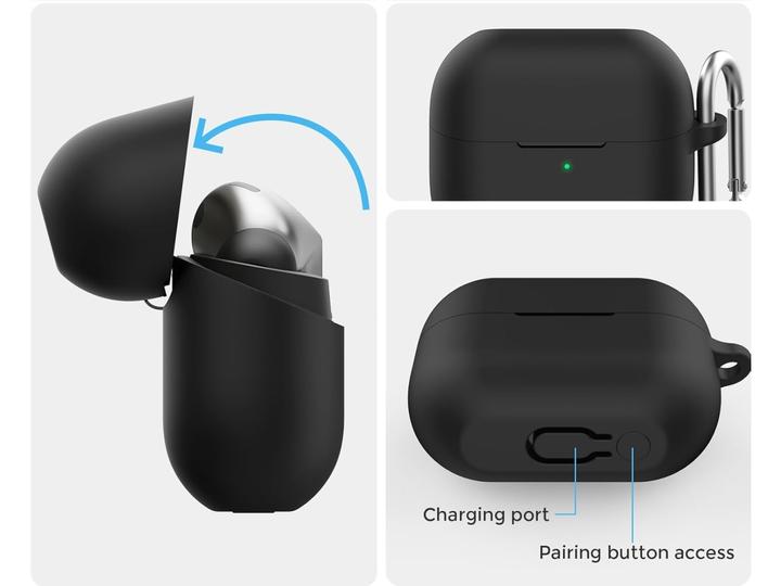 Produktbild Screenguard Samsung Galaxy Buds3 Pro Liquid Silicone Case Hülle mit Karabiner