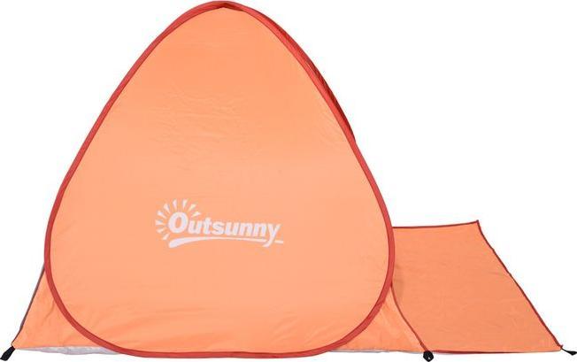 Produktbild Swisshandel24 Strandmuschel Strandzelt Wurfzelt Pop Up Zelt Campingzelt Automatisch Orange (Wurfzelt, 0.80 kg, 2 Personen)