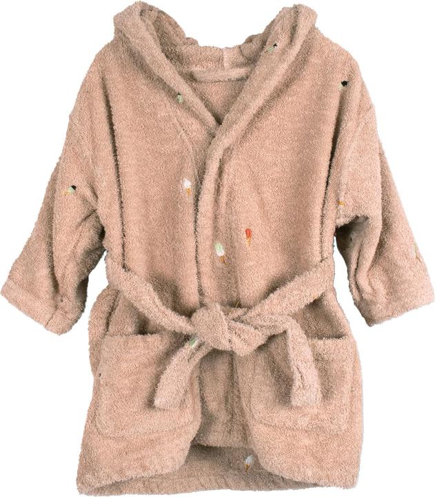 Actual product image Filibabba Embroidered bathrobe 1-2 years - Frappé (80, 86, 90, 92)