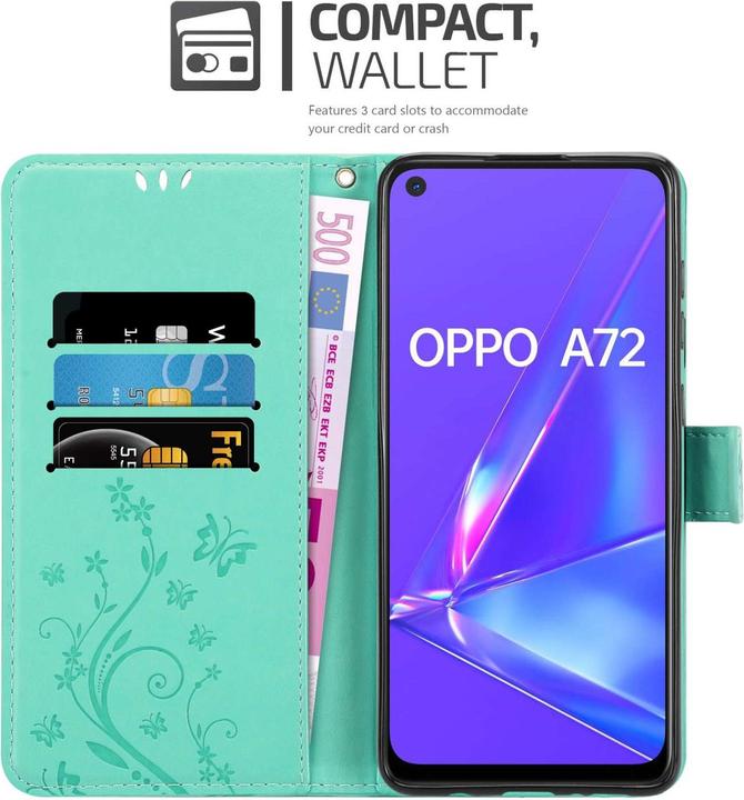 Actual product image Cadorabo Case for Oppo A72 Flower Book (Oppo A72)