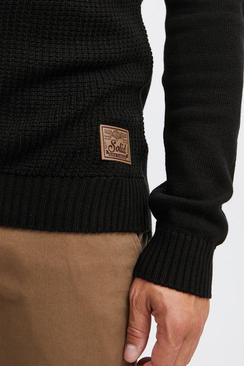 Immagine prodotto Solid Tristian Cardigan Maglione Maglia Con Bottoni Da Uomo Con Collo Alto Stampa (L)