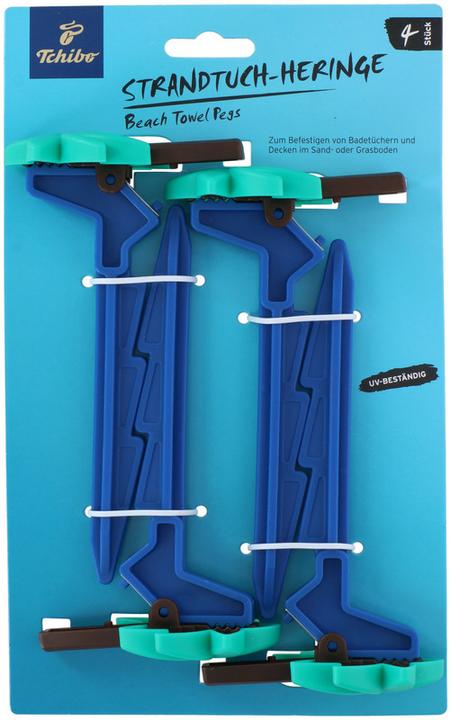 Produktbild Tchibo 4 Strandtuch-Heringe (16 x 6 x 6 cm)