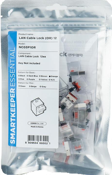 Image du produit Smart Keeper Basic LAN Cable Lock orange 12 pcs.