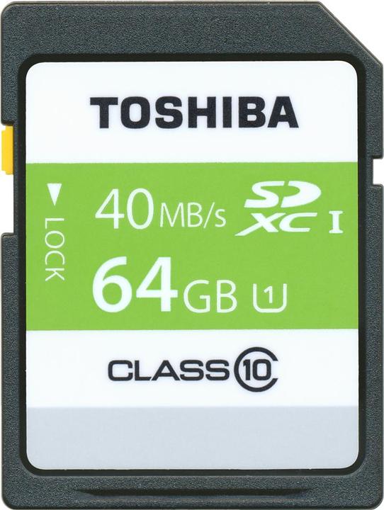Toshiba SDXC UHS1, 64GB (64 GB, SDXC, U1, UHS-I)