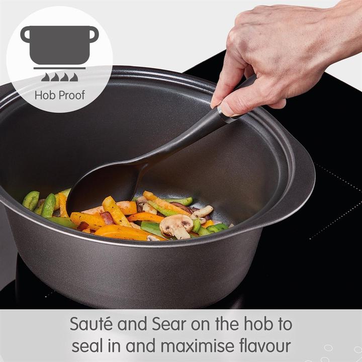 Produktbild Morphy Richards Slow Cooker Sear&Stew 3.5L matt schwarz/ rosegold
