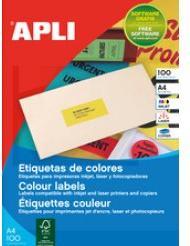 Produktbild Apli Adress-Etiketten, 70 x 35 mm, neongelb