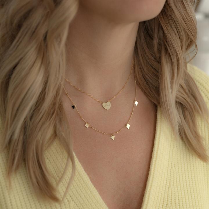 Immagine prodotto Glanzstücke München Donna Cuore/Amore Argento Sterling oro giallo 40,0 cm di catena base + 5,0 cm di estensione - 11516 (Argento, 40 - 45 cm)