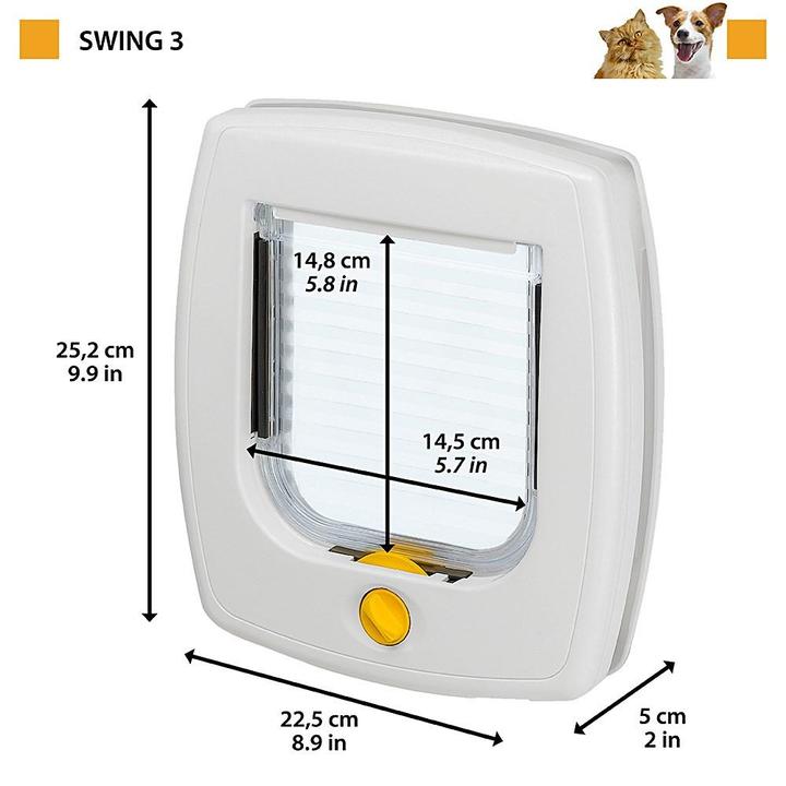 Produktbild Ferplast Swing 3 Haustiertür schwarz (Manuelle Katzenklappe)