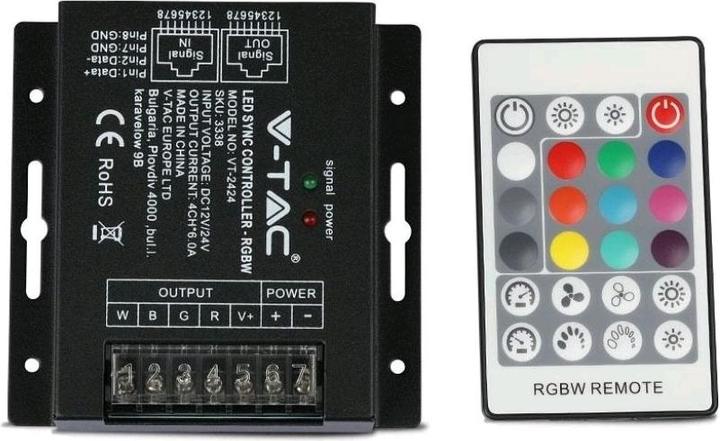 Produktbild V-TAC VT2424 LED RGBW Sync Regler mit 24B BF Dimmer