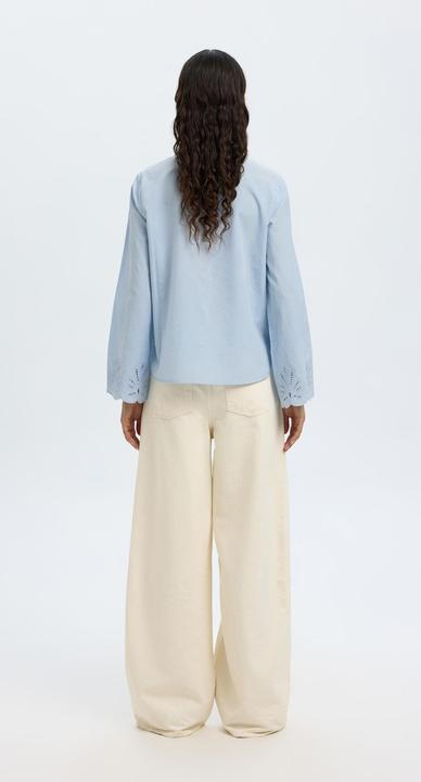 Actual product image Selected Femme Broderie Anglaise Langarmhemd (38)