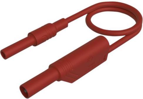 Produktbild Hirschmann Test & Measurement Messleitung, Stecker, 4 mm - Buchse, 4 mm, Rot, Messing, vernickelt, 250mm