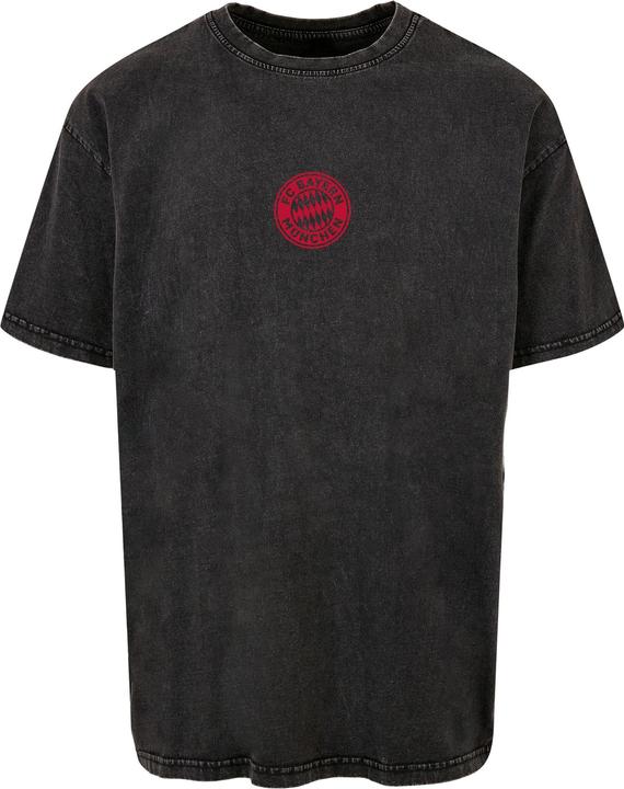 FC Bayern München Logo R Acid Washed Heavy Oversize Tee - 115369