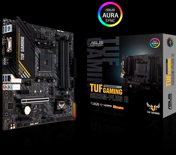 Immagine prodotto ASUS TUF GAMING A520M-PLUS II (AM4, AMD A520, mATX)
