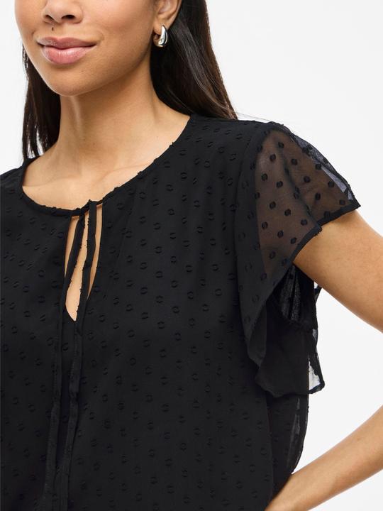 Actual product image Vila Dotted top with short sleeves (40)