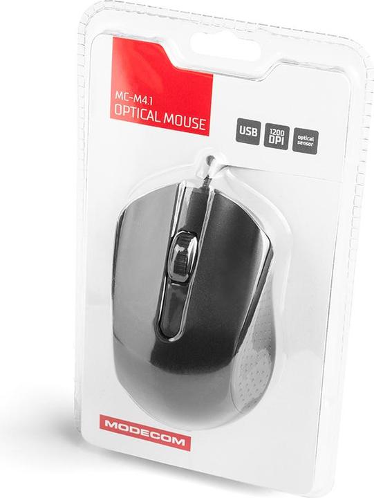 Image du produit Modecom Souris optique noire M4.1 OEM (sans logo) (Filaire)