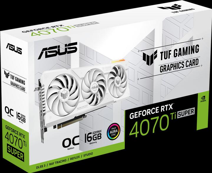 Actual product image ASUS TUF-RTX4070TIS-O16G-WHITE-GAMING (16 GB)
