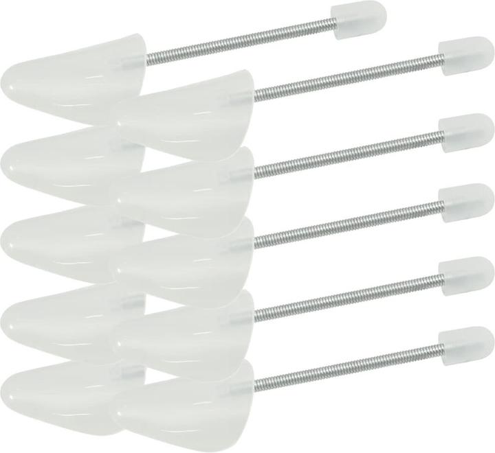 VidaXL Schuhspanner mit Spiralfeder 5 Paar Weiss EU 38-44 (38, 39, 40, 41, 42, 43, 44, 2 x)