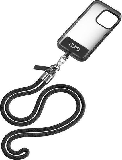 Actual product image Audi uniwersalna smycz do telefonu 120cm 8mm crossbody czarny/black AU-CBL8-R8/D1-BK