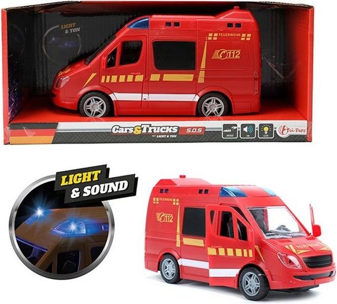 Produktbild Toi-Toys Feuerwehrbus 21cm Licht+Ton Friktion Rettungswagen