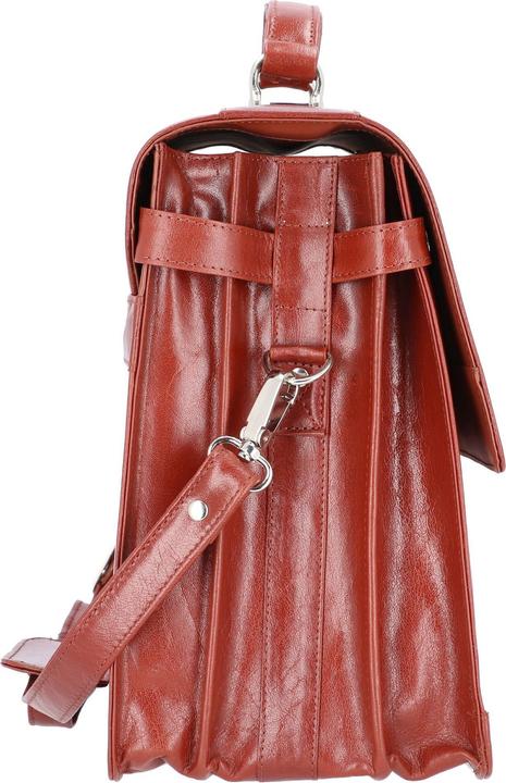Actual product image Alassio 47124 - Briefcase MOCCA, genuine leather, approx. 38 x 30 x 16 cm, cognac (15")