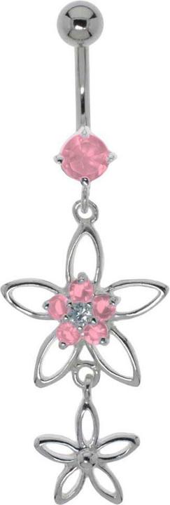 Bijouteria Bauchpiercing (Silber 925, Zirkonia, Chirurgenstahl 316L)